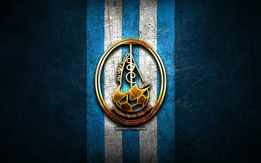 desktop-wallpaper-al-wakrah-fc-golden-logo-qsl-blue-metal-background-football-qatari-football-club-al-wakrah-logo-soccer-al-wakrah-sc